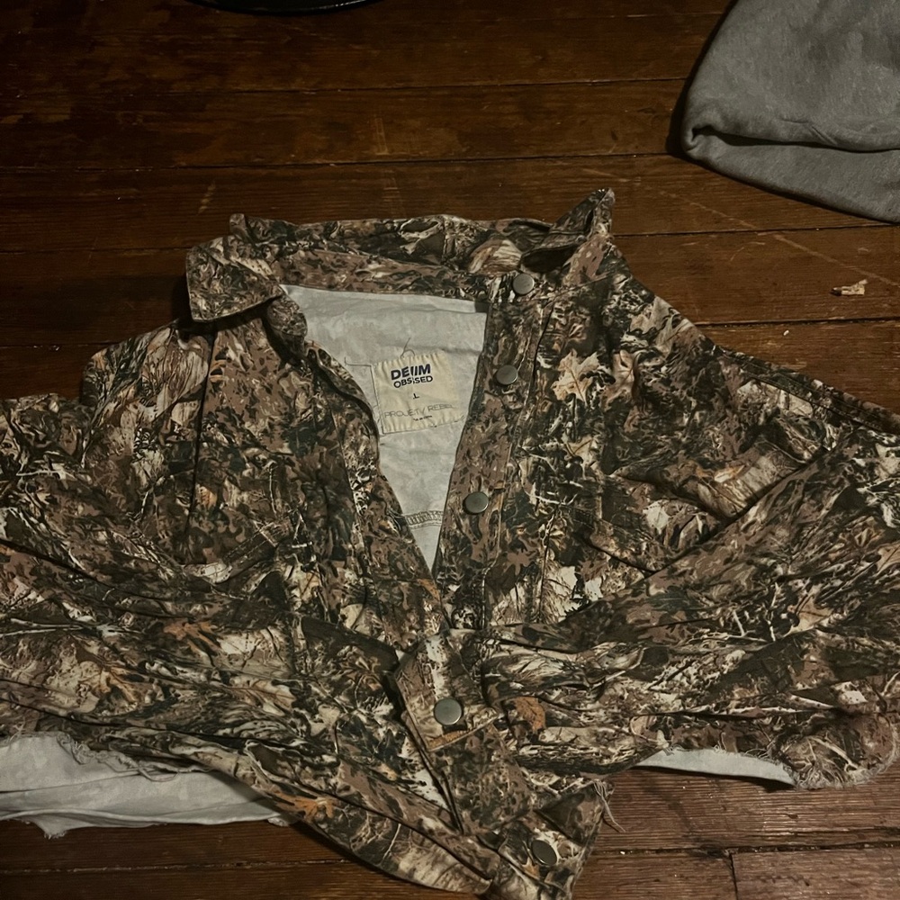Denim&Co Men’s Camouflage Field Jacket in Brown and Green Tones